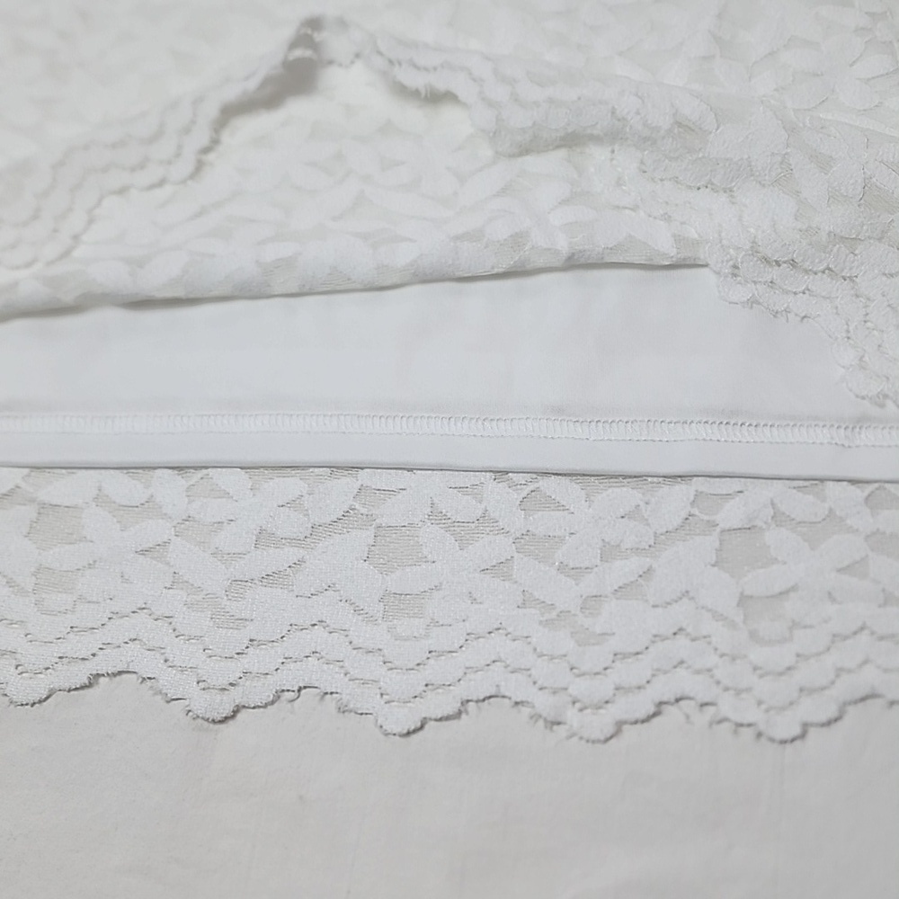 NWT Teddi Rose XL White Lace Textured Women's Top Thread Collective Brand New - Picture 10 of 12